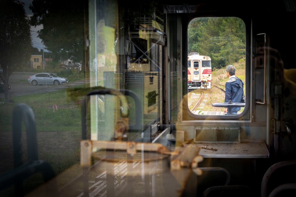 列車を眺め
