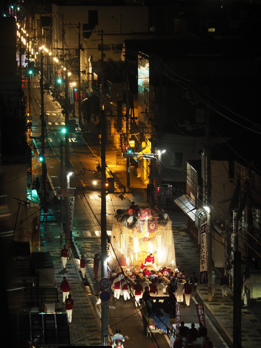 太鼓台の帰路