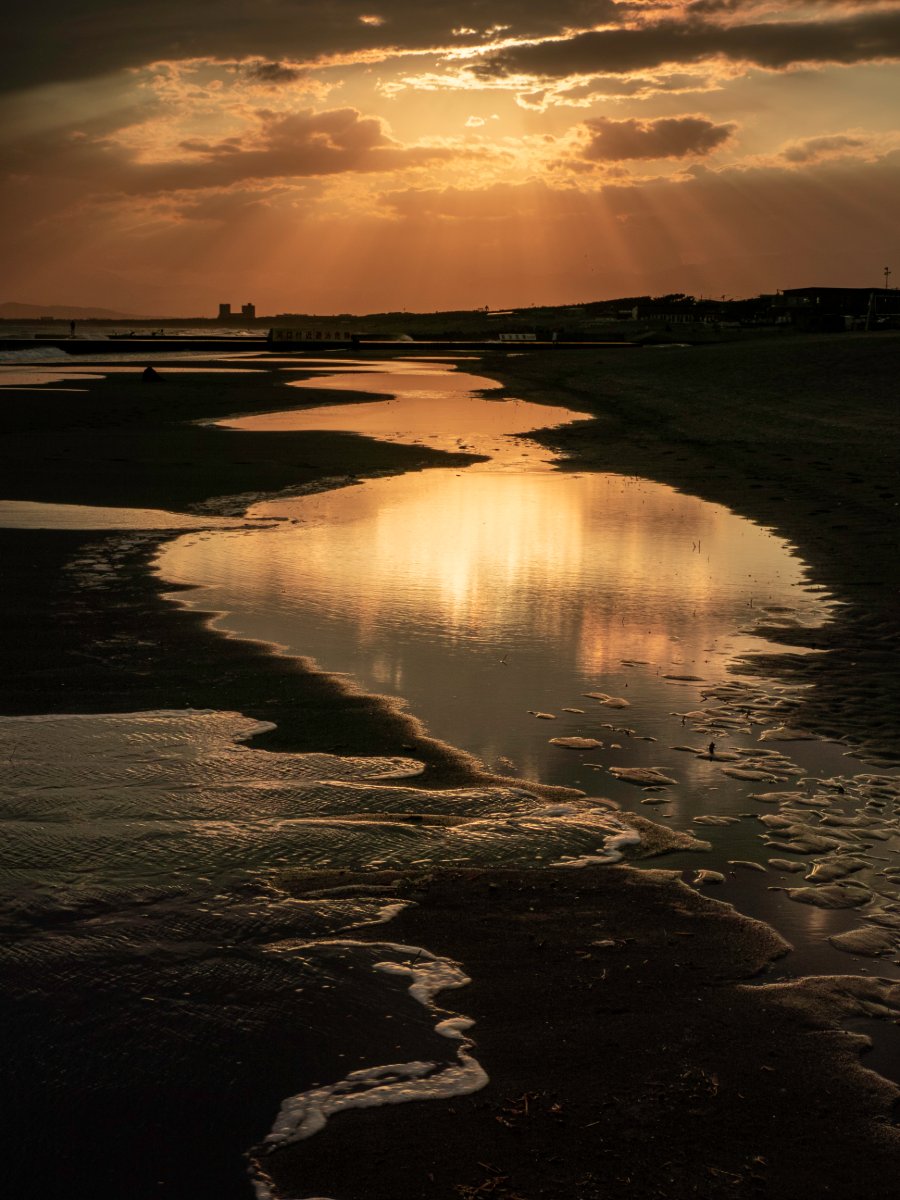 渚の夕景